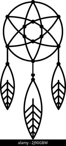 Dreamcatcher icon outline vector. Dream catcher 15205222 Vector