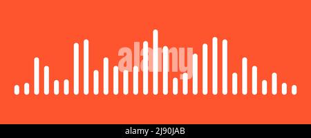 Sound audio waves of the equalizer isolated on background. Vector Illustration. Stock Vector
