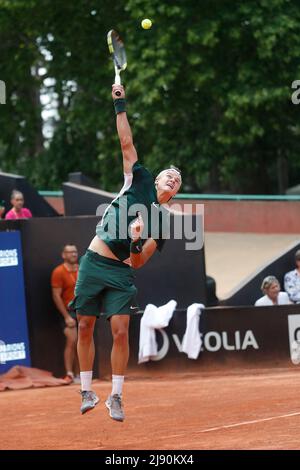 Lyon, France, May 19, 2022, Holger RUNE (DEN) during the Open Parc Auvergne-Rhone-Alpes Lyon 2022, ATP 250 Tennis tournament on May 19, 2022 at Parc de la Tete d'Or in Lyon, France - Photo Romain Biard / Isports / DPPI Stock Photo