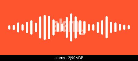 Sound audio waves of the equalizer isolated on background. Vector Illustration. Stock Vector