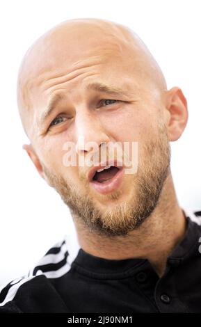 LAGOS - Gernot Trauner during a press moment at a Feyenoord training camp in Lagos. The team from Rotterdam is preparing in Portugal for the final of the UEFA Conference League against AS Roma in Tirana. KOEN VAN WEEL Stock Photo