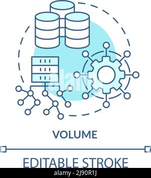 Volume turquoise concept icon Stock Vector