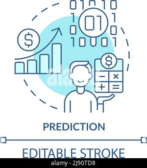 Prediction turquoise concept icon Stock Vector
