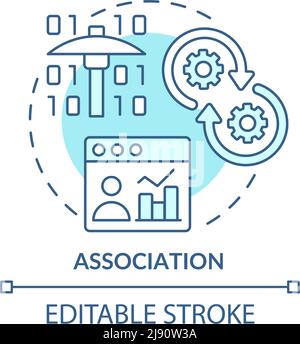 Association turquoise concept icon Stock Vector