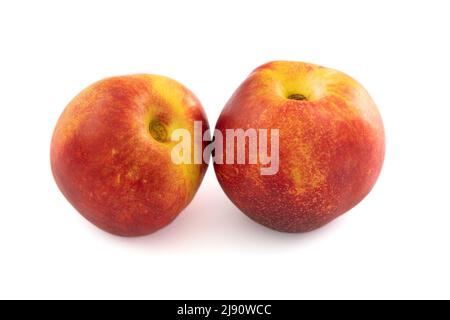 ripe peach isolated on white background Stock Photo