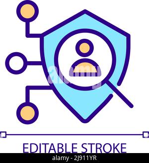 Access control pixel perfect RGB color icon Stock Vector
