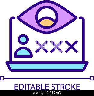 Spyware pixel perfect RGB color icon Stock Vector