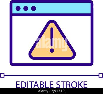 Computer virus pixel perfect RGB color icon Stock Vector