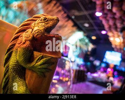 Decor in downtown bar, Taipei Stock Photo