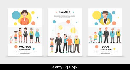 People male and female aging process. From baby to elderly person ...