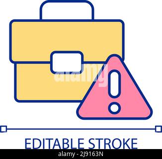 Job search difficulty RGB color icon Stock Vector