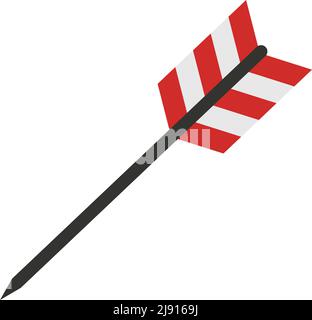 Simple bow arrow icon. Flat design vector. Editable vector. Stock Vector