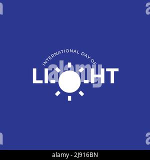 vector graphic of international day of light good for international day of light celebration. flat design. flyer design.flat illustration.. Stock Vector