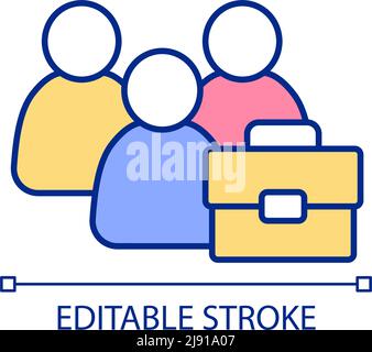Job seekers RGB color icon Stock Vector