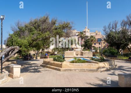 Gardjola Gardens, Senglea (L'Isla), The Three Cities, Malta Stock Photo