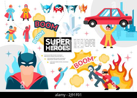 Superhero Actions Icon Set In Cartoon Colored Style Different Poses Vector  Illustration Set Superhero Vector Male Character Action Poses Stock  Illustration - Download Image Now - iStock