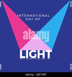 vector graphic of international day of light good for international day of light celebration. flat design. flyer design.flat illustration.. Stock Vector