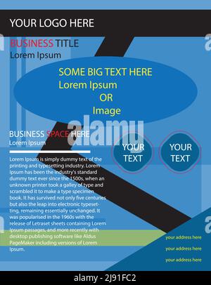 flyer design ideas free template download Stock Vector