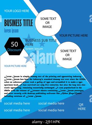 how to make a free flyer in illustrator Stock Vector