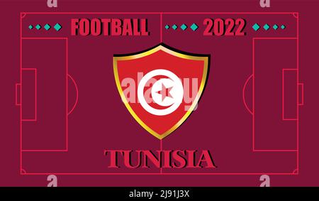 Fifa World Cup qatar 2022 flag Tunisia 13994221 PNG