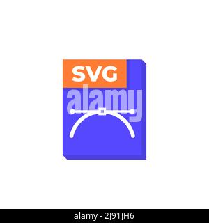 svg file icon, scalable vector graphics format Stock Vector