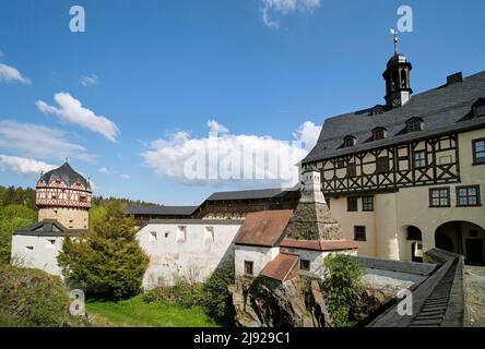Burgk Castle, Schleiz, Thuringia, Germany Stock Photo