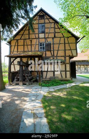 Open-Air Museum Thuringian Farmhouses, Rudolstadt, Thuringia, Germany Stock Photo