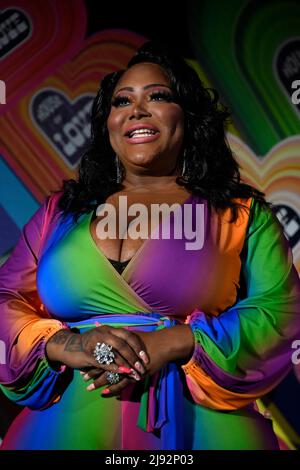 Ts Madison speaks during a panel at the 2022 Rupaul DragCon, Day 1