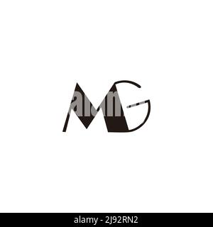 letter mg simple fashion clothing logo vector Stock Vector