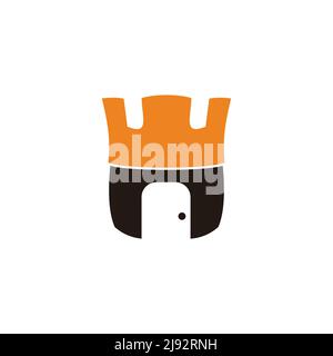home king crown simple doodle symbol vector Stock Vector