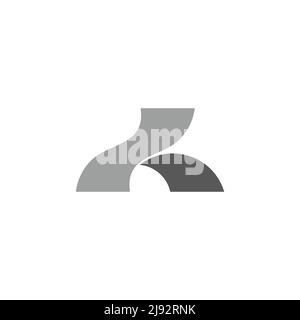 letter h 3d flat paper ribbon design logo vector Stock Vector