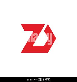letter zd movement geometric logo vector Stock Vector