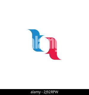 letter tf abstract colorful geometric logo vector Stock Vector