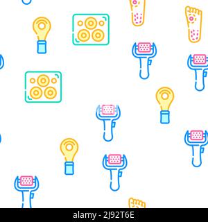 Callus Remover Tool Vector Seamless Pattern Stock Vector