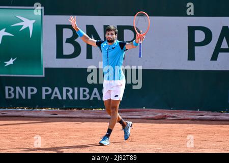 Bernabe Zapata Miralles of Spain during the French Open (Roland-Garros ...