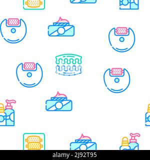 Callus Remover Tool Vector Seamless Pattern Stock Vector