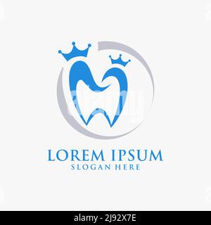 king tooth dental logo icon vector graphic concept design Stock Vector ...