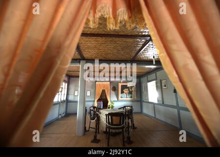 Living room of a house where Mohammad Hatta (Bung Hatta)—Indonesia's founding father and first vice president—was born and spent his early years, which is now a museum in Bukittinggi, West Sumatra, Indonesia. Stock Photo