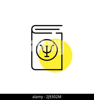 Psychotherapy book. Pixel perfect, editable stroke line icon Stock Vector