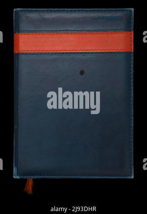 old dirty book cover mockup isolated on black Stock Photo