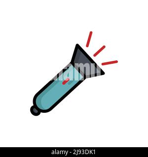 Flashlight icon vector. lighting. Filled line icon style. simple design editable. Design simple illustration Stock Vector