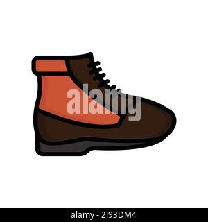 Shoe icon vector. camping, adventure. Filled line icon style. simple design editable. Design simple illustration Stock Vector