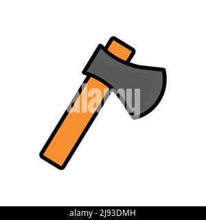 Camp ax icon vector. Filled line icon style. simple design editable. Design simple illustration Stock Vector