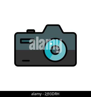 Camera icon vector. photography. filled line icon style. simple design editable. Design simple illustration Stock Vector