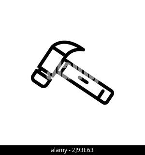 Hammer icon vector. Repair. line icon style. simple design editable. Design simple illustration Stock Vector