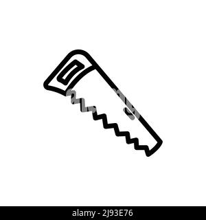Saw icon vector. Tooling, furniture, felling. line icon style. simple design editable. Design simple illustration Stock Vector