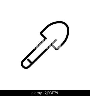 manual shovel icon vector. working tool. line icon style. simple design editable. Design simple illustration Stock Vector