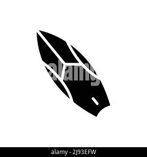 Surfboard icon vector. Sports, hobbies, leisure, summer. Solid icon style, glyph. simple design editable. Design simple illustration Stock Vector