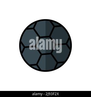 Ball icon vector. suitable for sport symbol, soccer. Filled line icon style. simple design editable. Design simple illustration Stock Vector