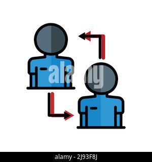 Substitution icon vector. suitable for sport symbol, soccer. Filled line icon style. simple design editable. Design simple illustration Stock Vector